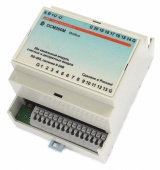 The DCM200M module of 20 discrete and counting inputs and 0 outputs is designed to control discrete sensors and count impulses from energy meters.