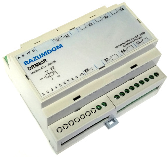 DRM88R v2 Relay module, 8 inputs and 8 relay outputs