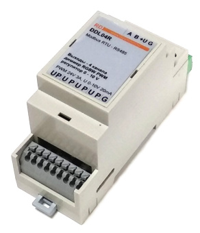 DDL04R: 4-channel dimmer PWM LED RGBW and 4-channel regulator 0-10 V.