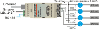 DSU44ER-V 4-channel sensor with analog sensors